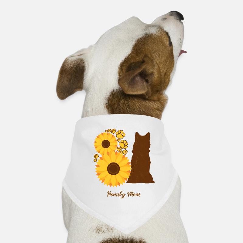 Sonnenblumenmutter - Pomsky Hunde-Bandana
