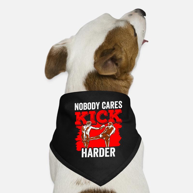 Nobody cares Kick Harder Kickboxing Team Dog Bandana