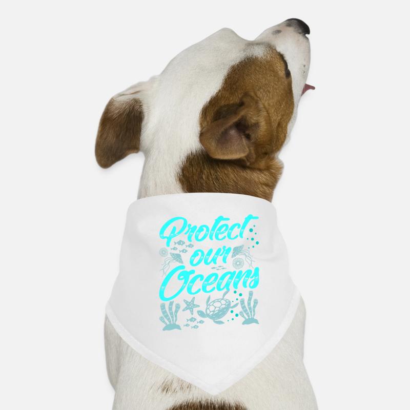Protège nos océans Mer Protection des océans Mer Bandana pour chien