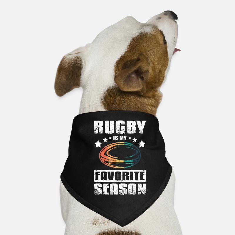 Le rugby est ma saison préférée Bandana pour chien