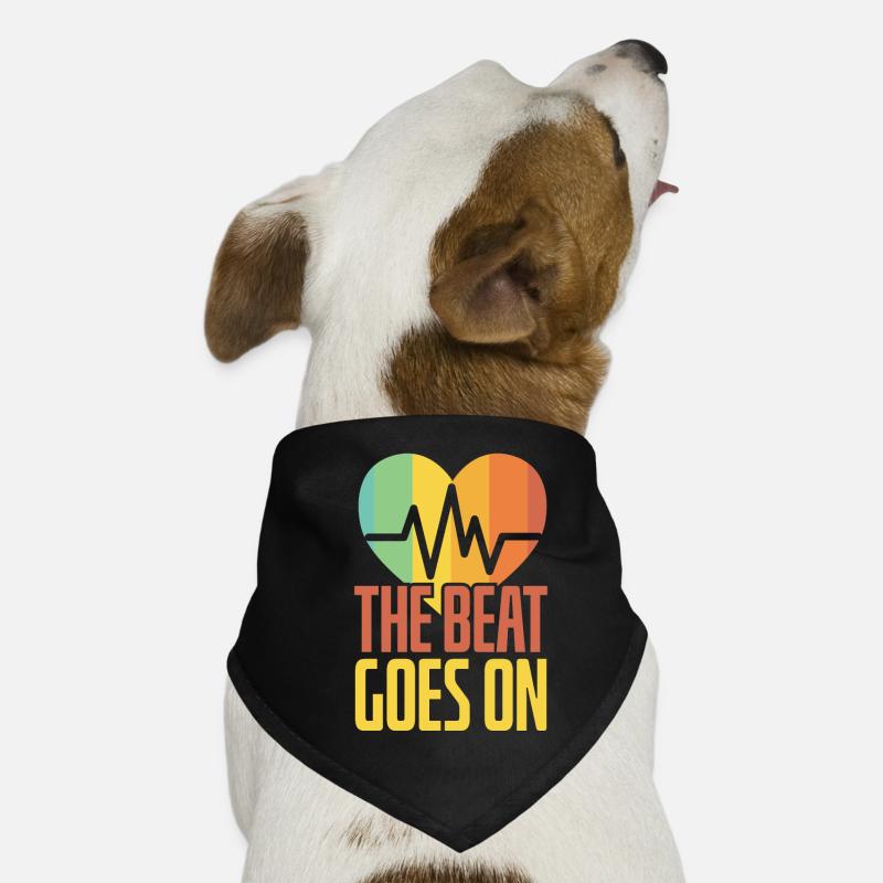 The Beat Goes On Heart Attack Survivor Dog Bandana