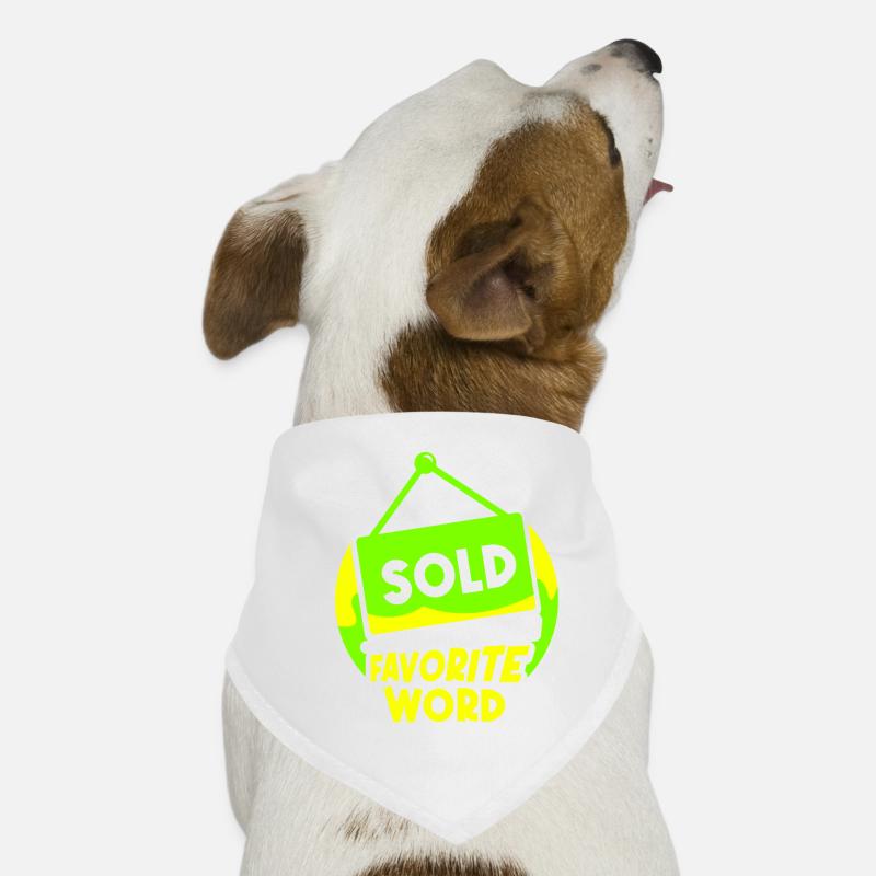 Vendu est mon mot préféré Agent immobilier Bandana pour chien