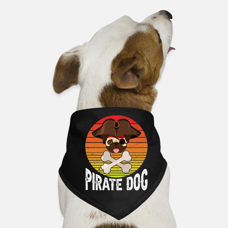 Mops Pirate Dog Hunde-Bandana