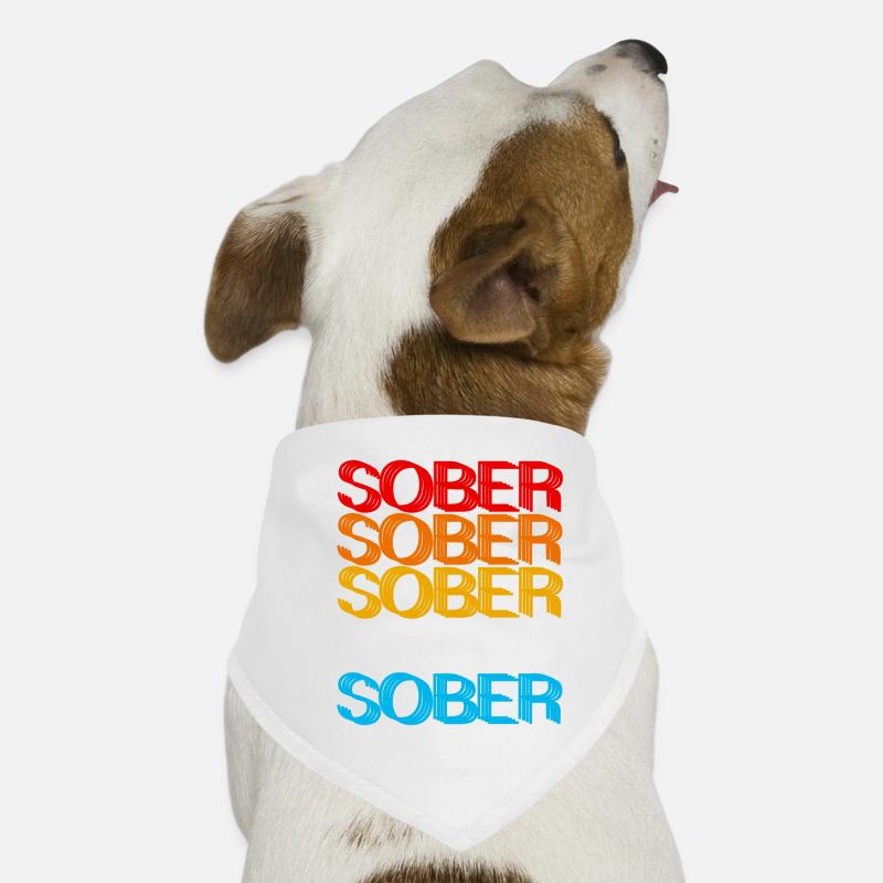SOBER SOBER Retro Sobriety Designs Dog Bandana