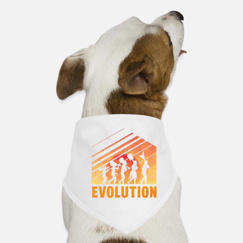 Human Evolution Guitar Band Retro Vintage Hunde-Bandana