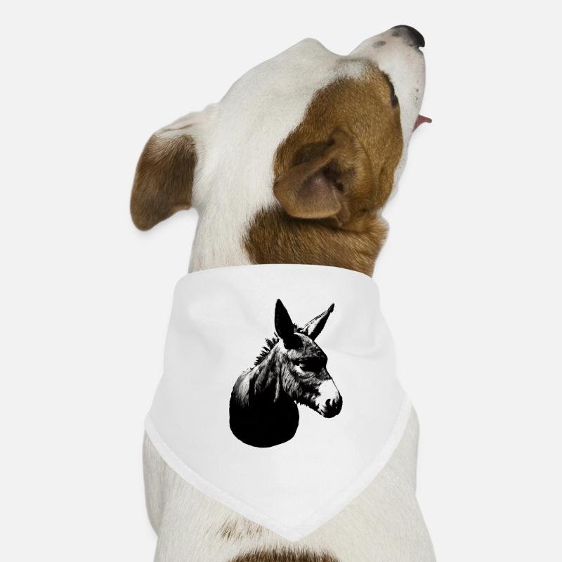 Donkey Artful stencil printing Dog Bandana