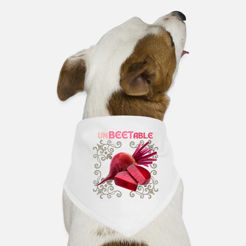 Rote Beete, lustiger Spruch, Unbeetable Hunde-Bandana
