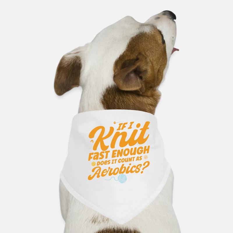 Knitting Funny Knitter Knitting Gift Dog Bandana