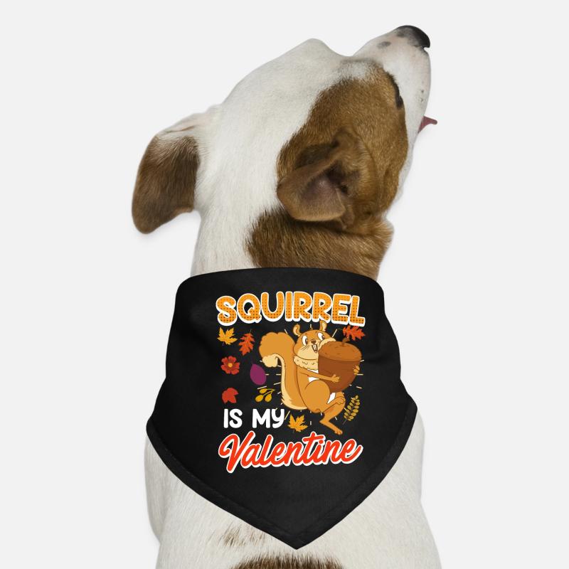 J’aime le couple d’écureuils Saint-Valentin Bandana pour chien