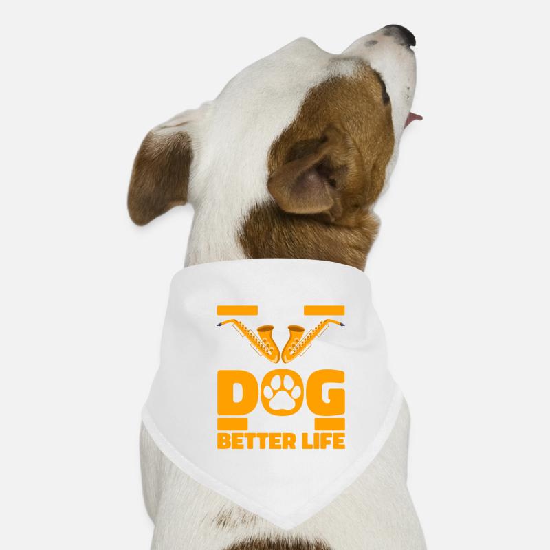 Saxophone Saxophone Dog Dog Bandana