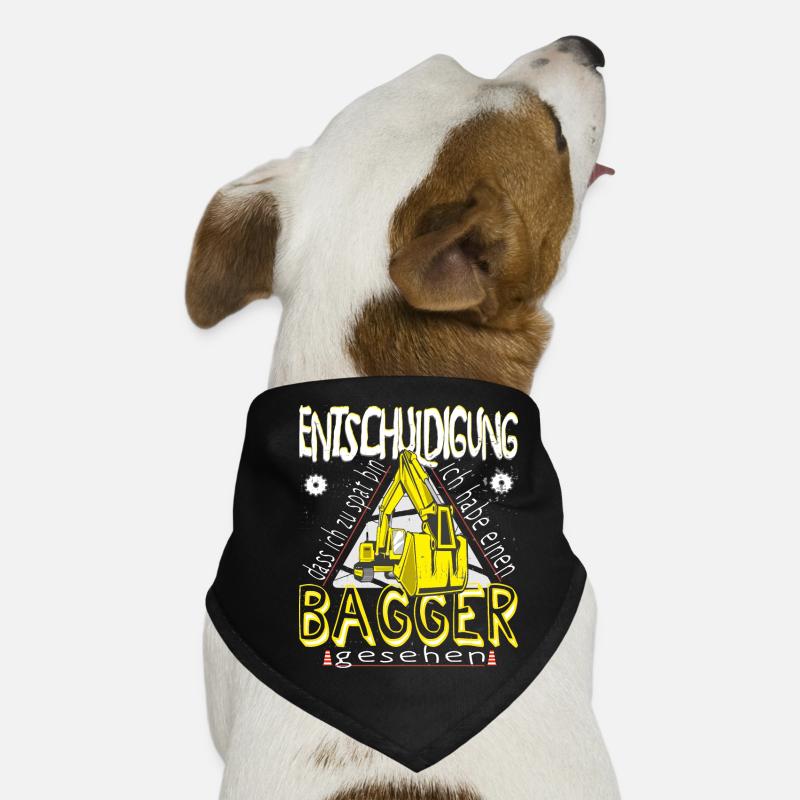 Excavator construction site birthday Young gift idea Dog Bandana