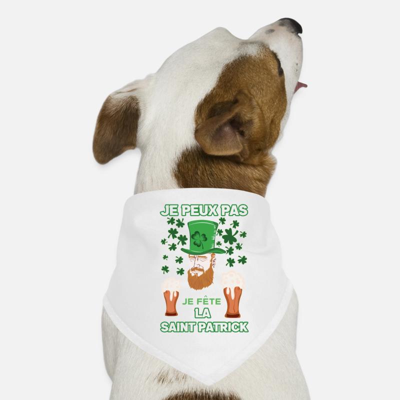 I Can't I Celebrate Saint Patrick Day Beer Love Dog Bandana