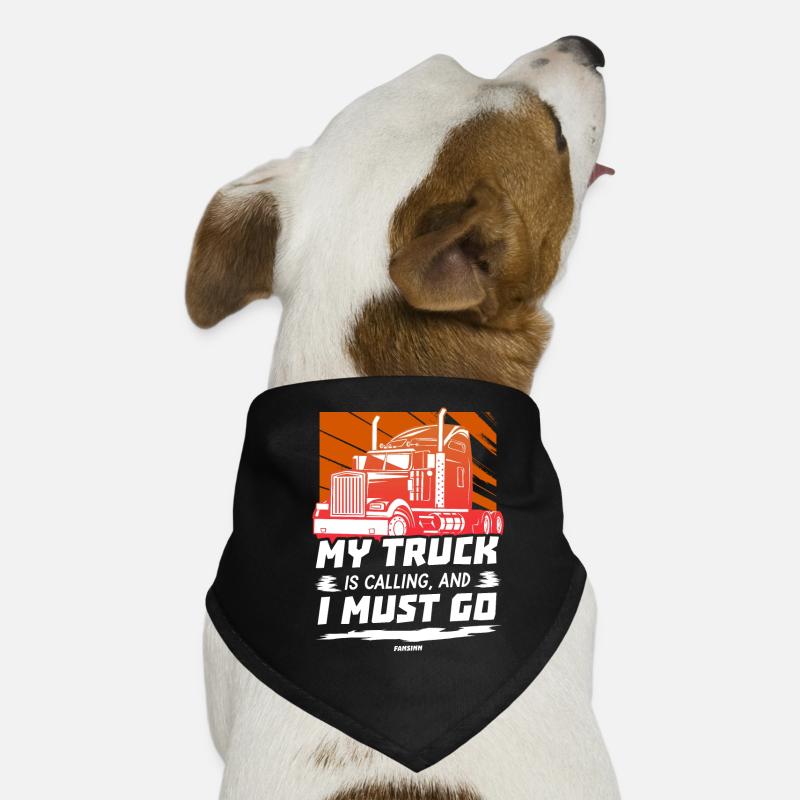 Mon camion appelle et je dois partir Bandana pour chien