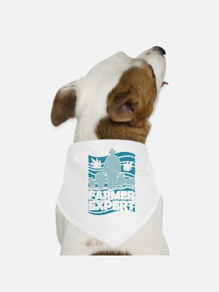 Farmer Expert - Hunde-Bandana - Weiß - Vorne