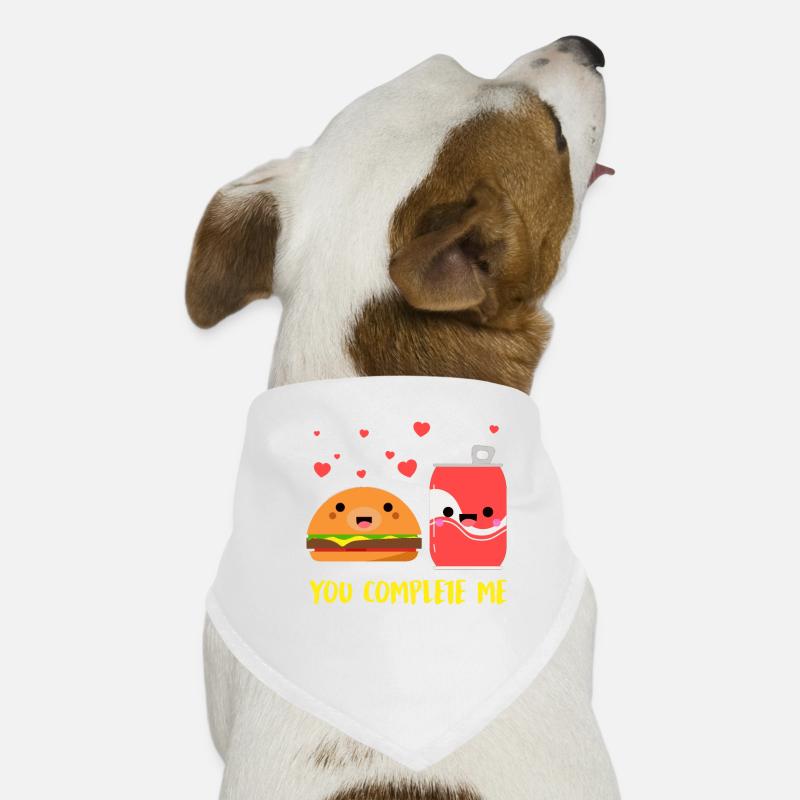 Pärchen Burger mit Brause Liebe Valentinstag Hunde-Bandana