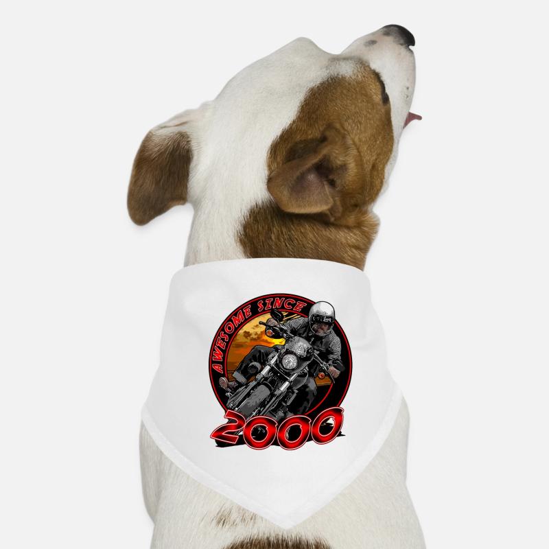 Awesome since 2000, Biker Geburtstag Hunde-Bandana