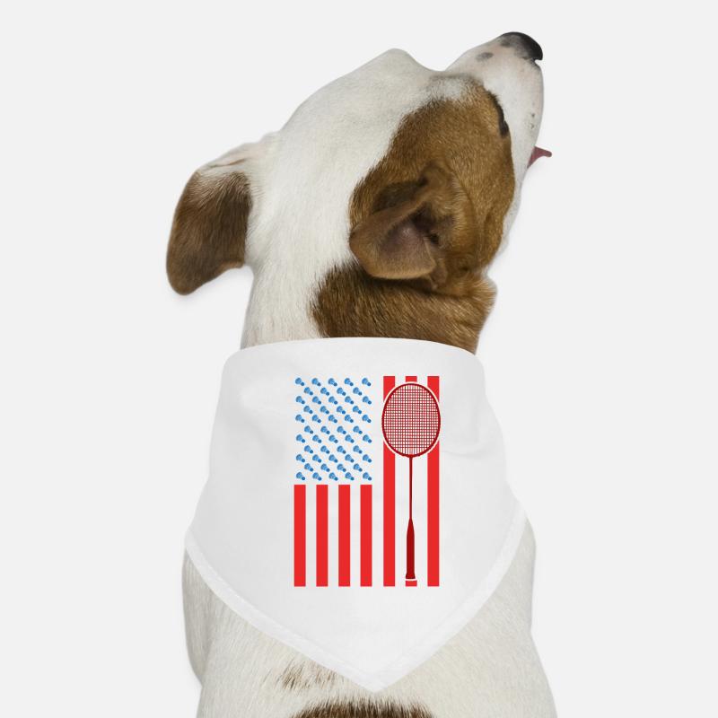 Drapeau de Badminton USA Bandana pour chien