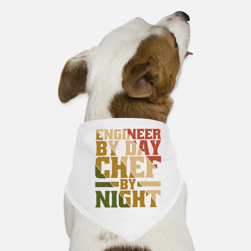 Ingénieur le jour, Chef le soir 9 Bandana pour chien