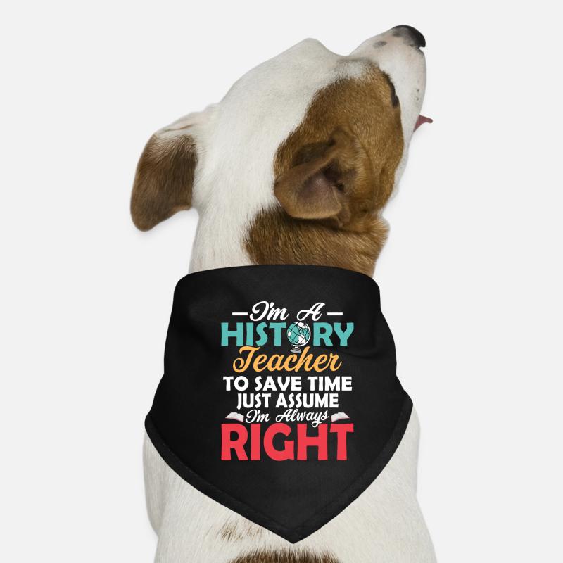 Je suis professeur d’histoire pour gagner du temps Professeur Educa Bandana pour chien
