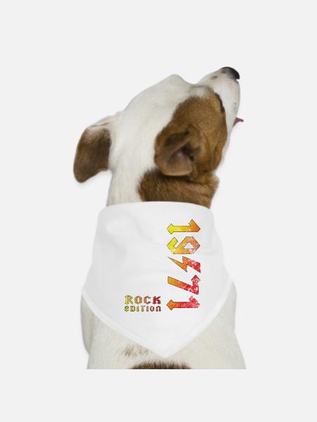 Birthday Rock Edition 1971 - Dog Bandana - white