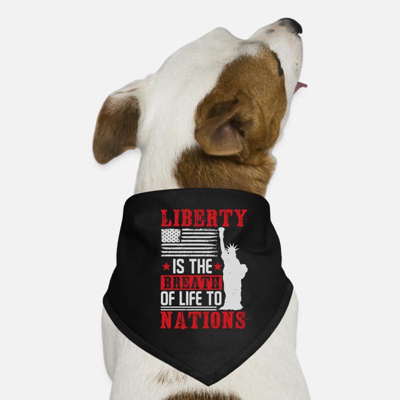 LA LIBERTÉ EST LE SOUFFLE DE VIE DES NATIONS 2 Bandana pour chien