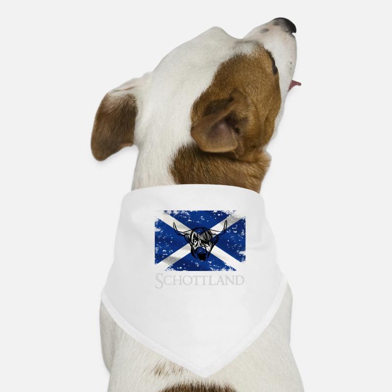 Highland Cattle Scottish Flag Gift Dog Bandana