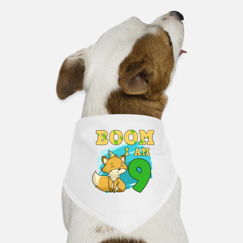 9th birthday fox Dog Bandana