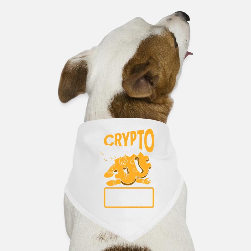 Crypto Never Sleeps Cryptocurrency BTC Dog Bandana