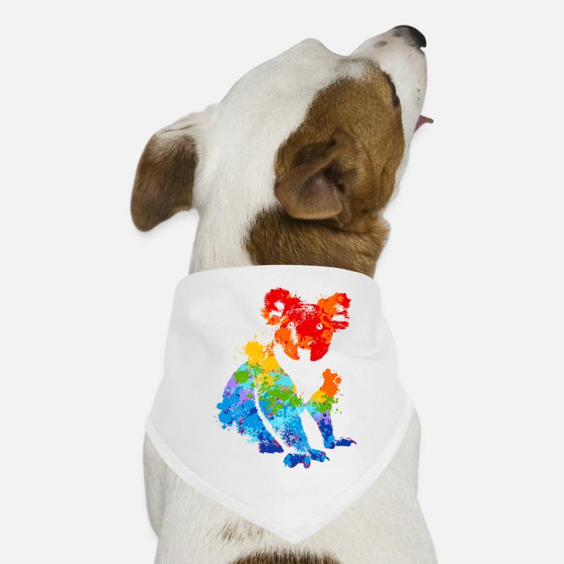 Splash de couleur Koala Colorful Koala Bandana pour chien