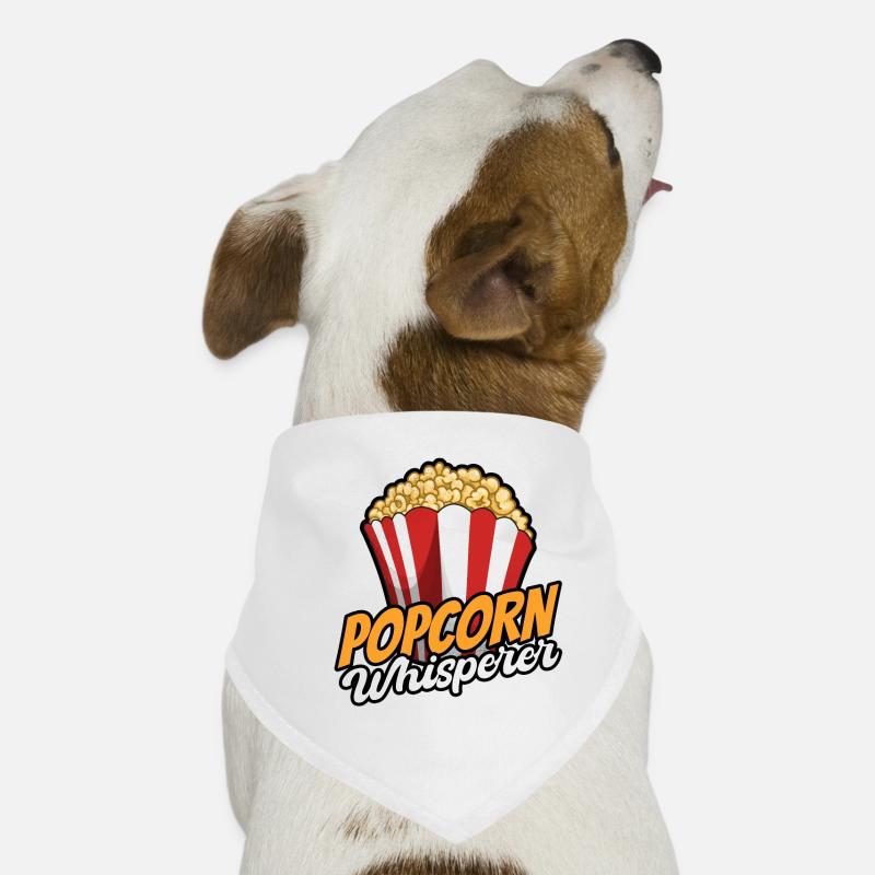 Popcorn-Flüsterer - Hunde-Bandana - Weiß