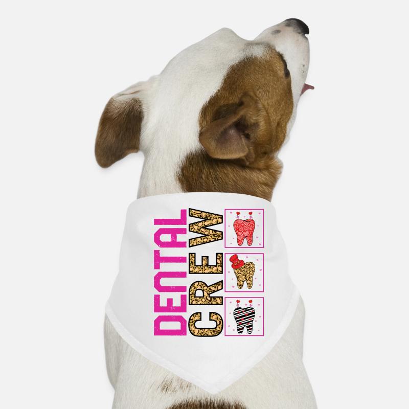 Dentist Shirt, Dental Crew Leopard Teeth Tee, Dog Bandana