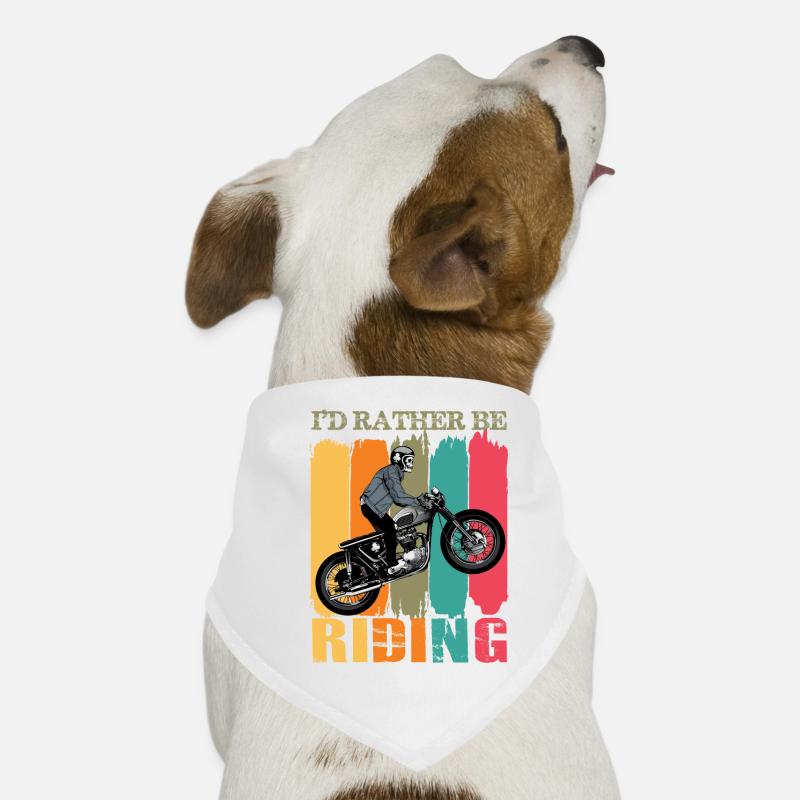 Lustiges Motorrad Geschenk Biker Spruch Hunde-Bandana