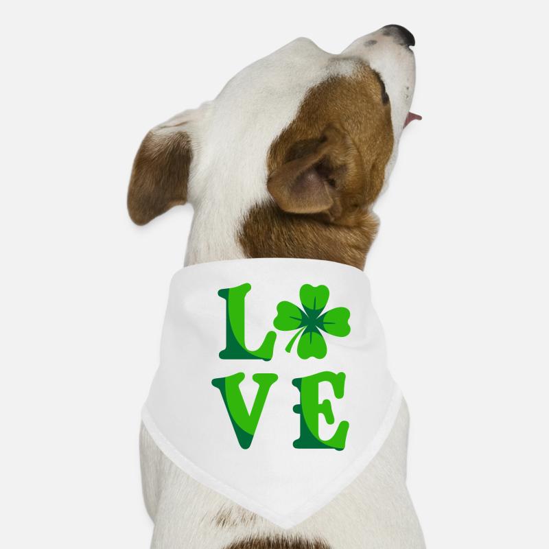 Amour Trèfle Porte-bonheur Saint-Patrick Bandana pour chien