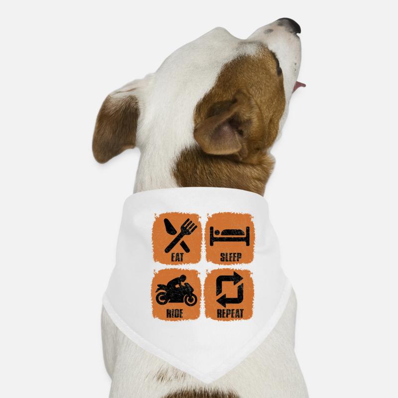 Lustiges Motorrad Geschenk Biker Spruch Hunde-Bandana