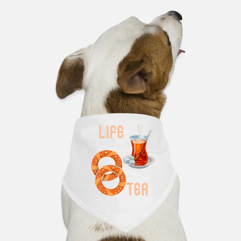 Türkischer Tee, Teetrinker, Simit, lustiger Spruch Hunde-Bandana