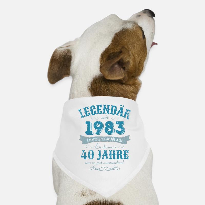 40. Geburtstag Vintage 1983 Hunde-Bandana