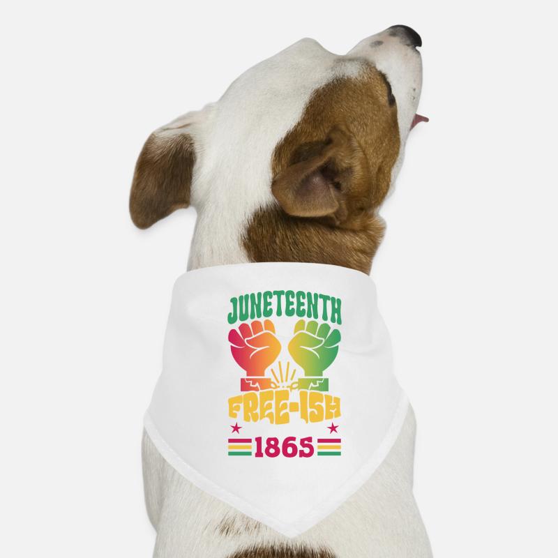 Juneteenth Free Ish since 1865 Afrika Black Dog Bandana