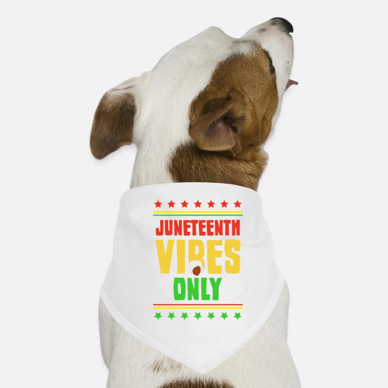 Only Juneteenth Vibes Black 1865 African American Dog Bandana