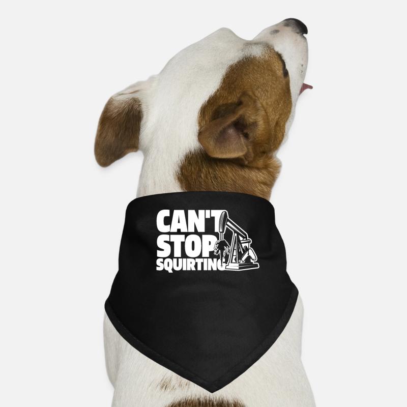 Ölfeld Bohrinsel Spritzen Hunde-Bandana