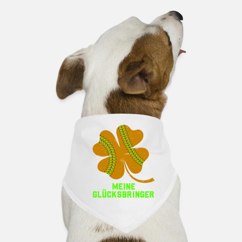 Meine Glücksbringer Baseball Kleeblatt Hunde-Bandana