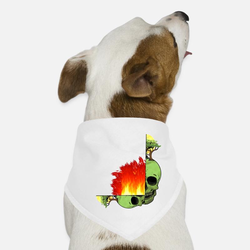 Skull Climate Change Fire Flame Inferno Earth Dog Bandana