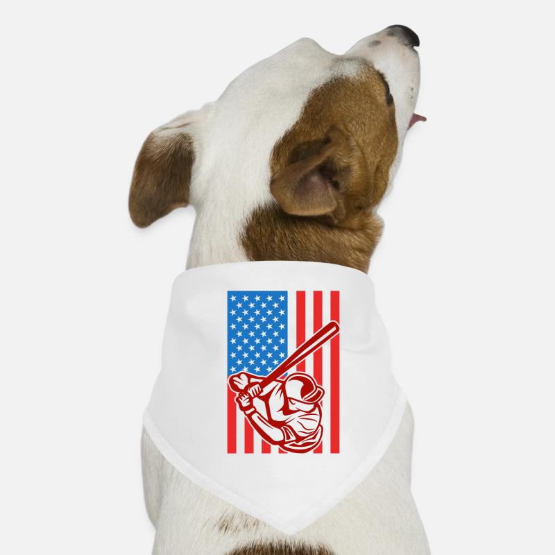 Drapeau de Baseball USA Bandana pour chien
