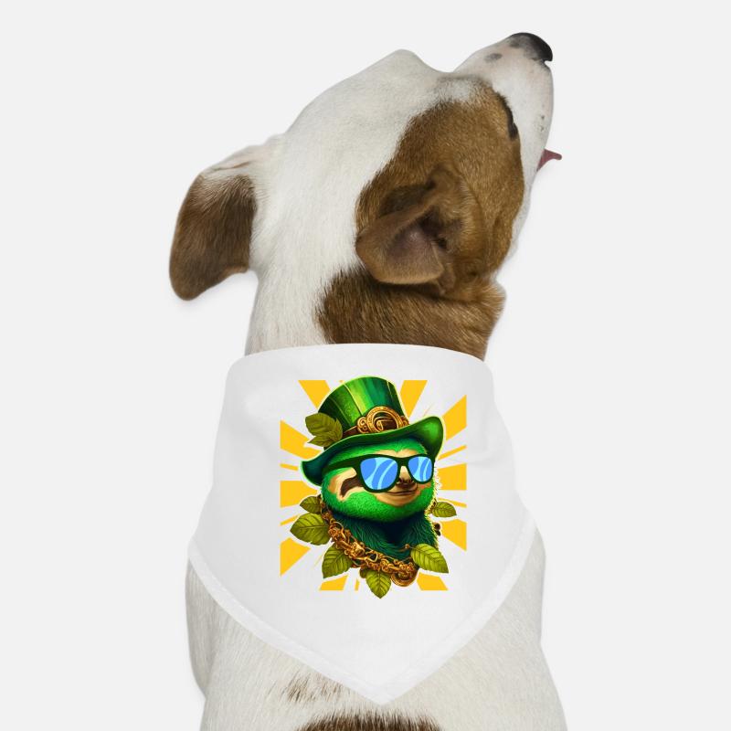 St. Patrick's Day Sloth Leprechaun Dog Bandana