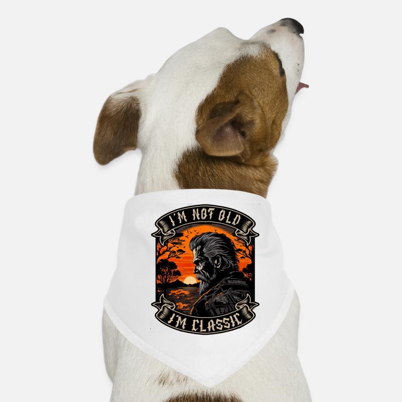 I m not old I m classic motorcycle biker Dog Bandana