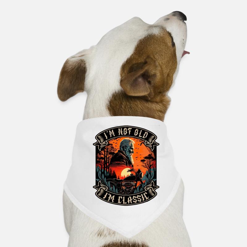 I m not old I m classic motorcycle biker Dog Bandana