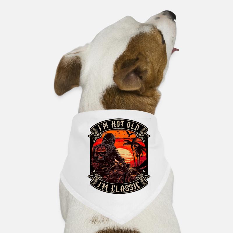 I m not old I m classic motorcycle biker Dog Bandana