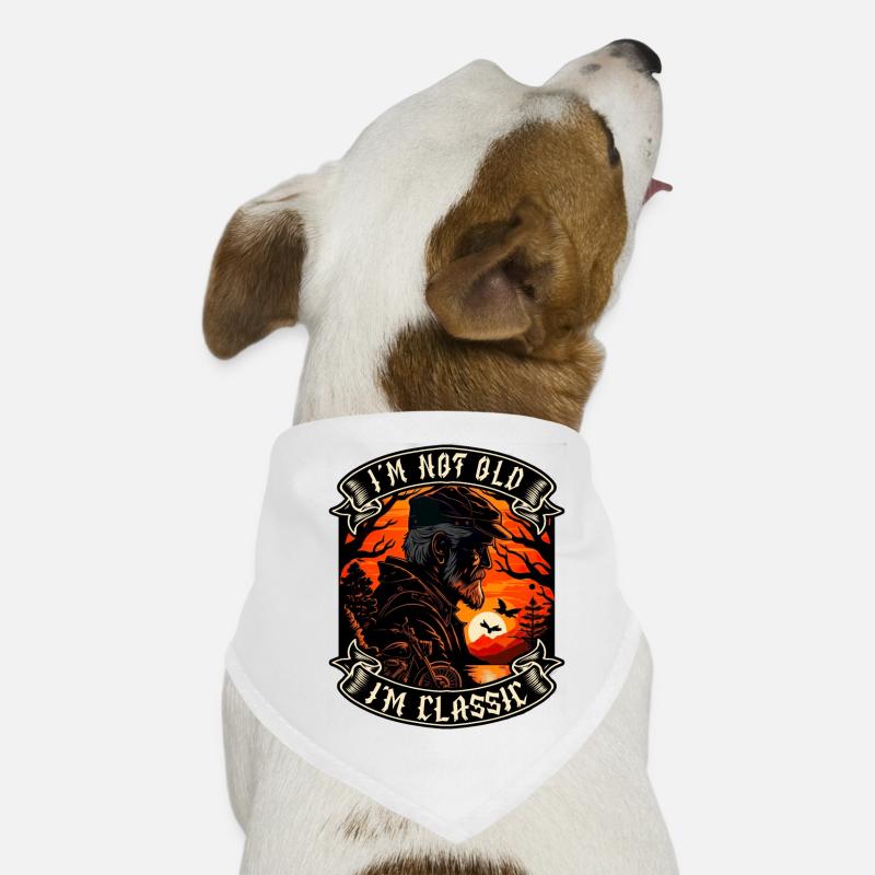 I m not old I m classic motorcycle biker Dog Bandana