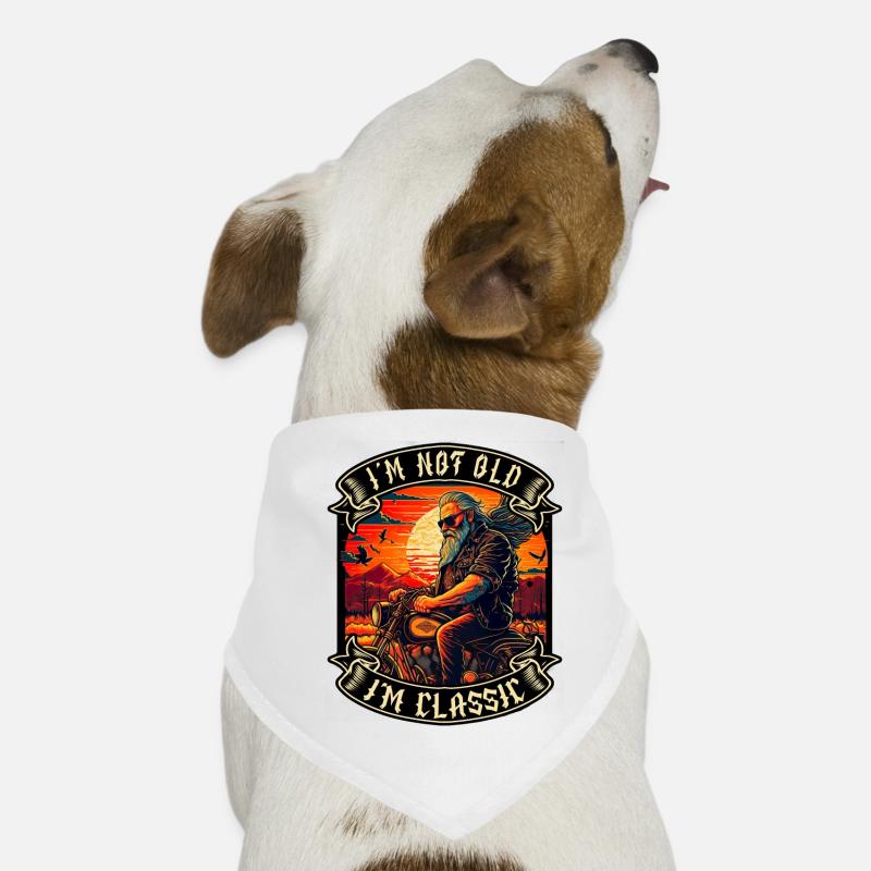I m not old I m classic motorcycle biker Dog Bandana