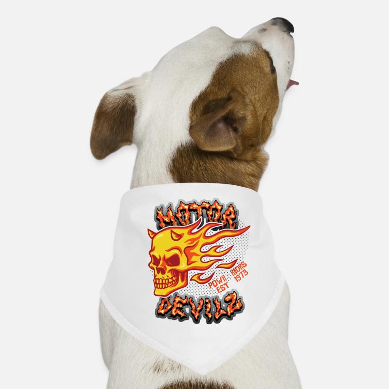 Skull Fire Skull Motorcyclist Motor Devils Dog Bandana