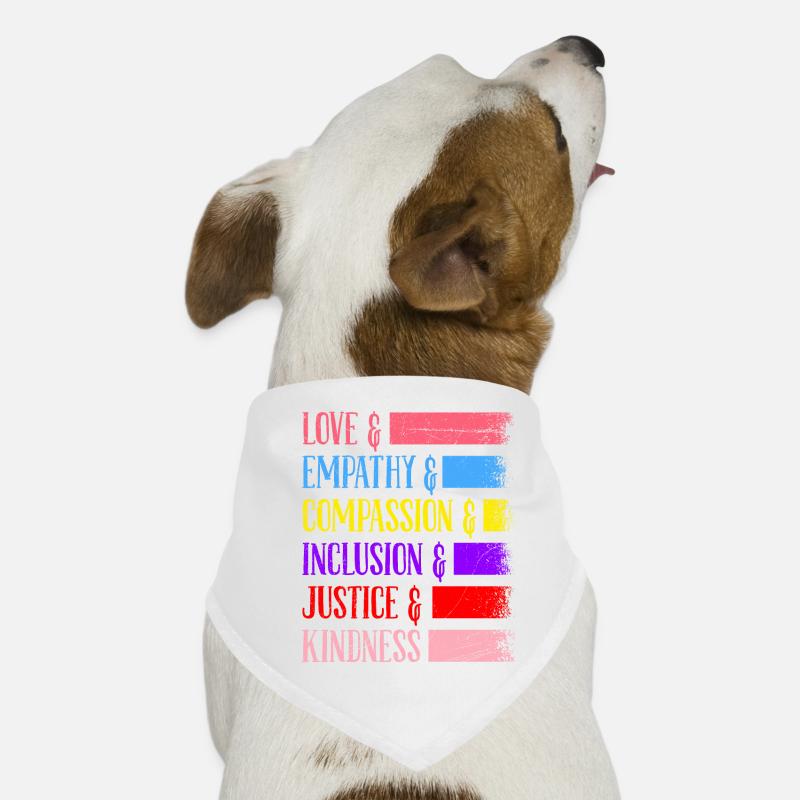 Inclusion, Equality, Kindness, Acceptance Dog Bandana
